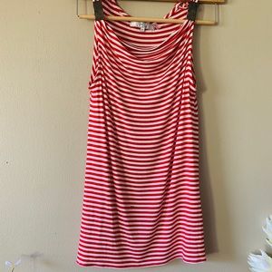 One 7 Six Stripe white res Tops with buckle